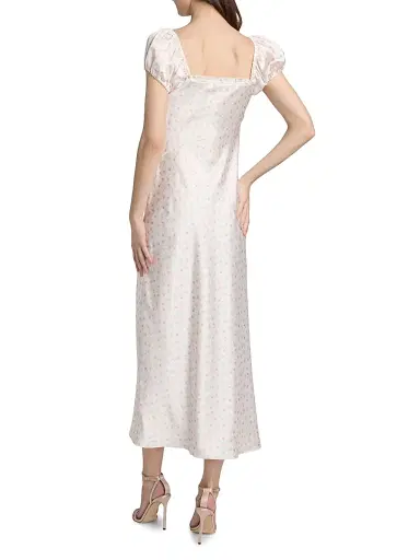 LoveShackFancy Women's Epone Floral Smocked Midi-Dress - Ivory Rose - Size Large | Thumbnail 5 LoveShackFancy Women's Epone Floral Smocked Midi-Dress - Ivory Rose - Size Large | Thumbnail 5