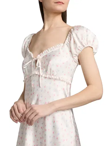 LoveShackFancy Women's Epone Floral Smocked Midi-Dress - Ivory Rose - Size Large | Thumbnail 6 LoveShackFancy Women's Epone Floral Smocked Midi-Dress - Ivory Rose - Size Large | Thumbnail 6
