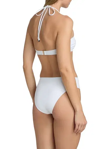 Ramy Brook Women's June Halterneck Bikini Top - White - Size XL | Thumbnail 4