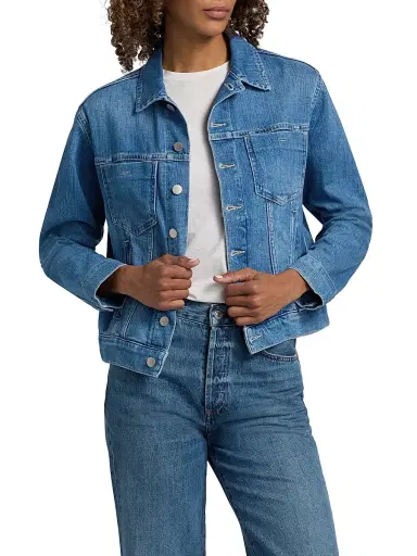 L'Agence Women's Celine Slim Femme Stretch-Cotton Jacket | Thumbnail 3