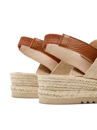 La Canadienne Women's Rowena 40MM Leather Espadrille Sandals - Cognac Pebble - Size 9 | Thumbnail 4 La Canadienne Women's Rowena 40MM Leather Espadrille Sandals - Cognac Pebble - Size 9 | Thumbnail 4