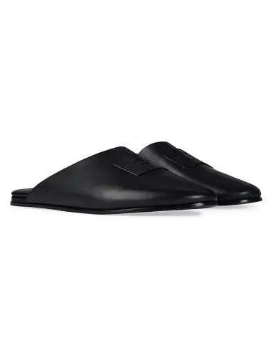 Givenchy Women's Label Flat Mules in Nappa Leather - Black | Thumbnail 2 Givenchy Women's Label Flat Mules in Nappa Leather - Black | Thumbnail 2