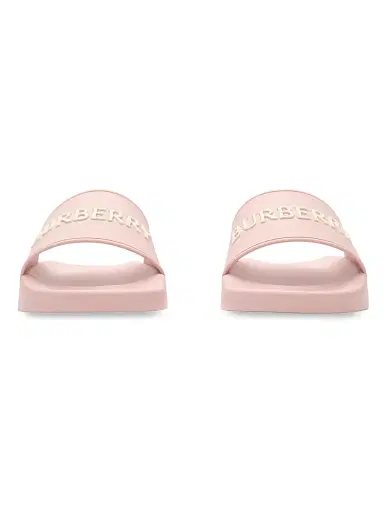 Burberry Women's Furley Logo Slides - Candy Pink Dove Beige - Size 11 Sandals | Thumbnail 2