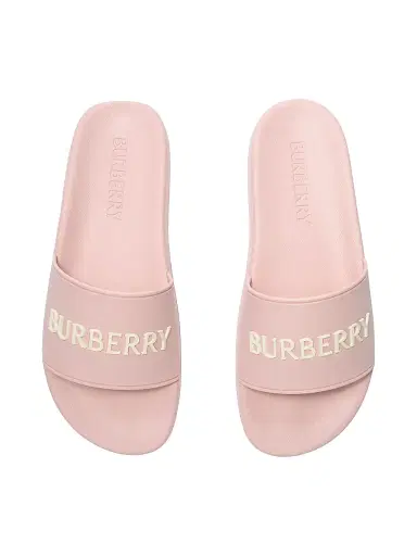 Burberry Women's Furley Logo Slides - Candy Pink Dove Beige - Size 11 Sandals | Thumbnail 4