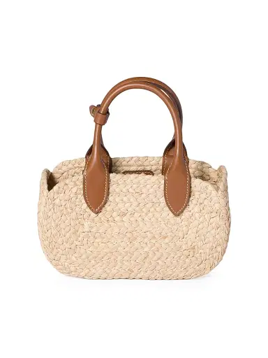 Miu Miu Women's Raffia Top Handle Bag - Beige Khaki | Thumbnail 3 Miu Miu Women's Raffia Top Handle Bag - Beige Khaki | Thumbnail 3