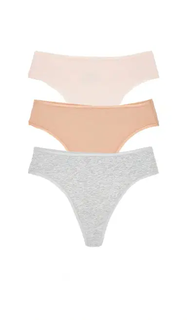 Natori Bliss Bare Cotton Thong 3-pack | Thumbnail 1 Natori Bliss Bare Cotton Thong 3-pack | Thumbnail 1