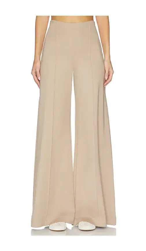 Ponte Knit Wide Leg Pant