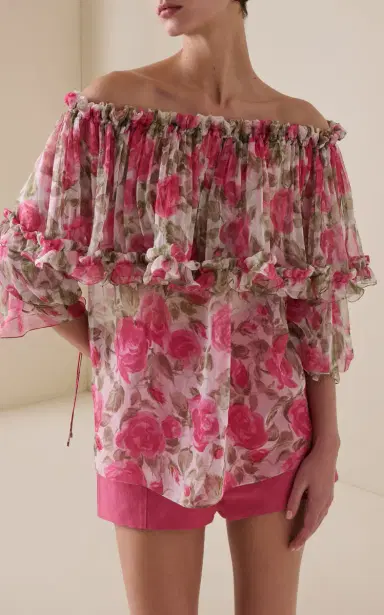 Chloé Floral-Print Silk Blouse | Thumbnail 3