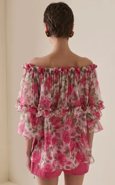 Chloé Floral-Print Silk Blouse | Thumbnail 4