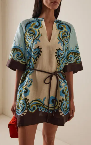 ALÉMAIS Natalia Printed Linen Mini Dress | Thumbnail 2 ALÉMAIS Natalia Printed Linen Mini Dress | Thumbnail 2