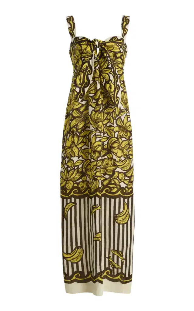 Mona Printed Hemp Midi Dress