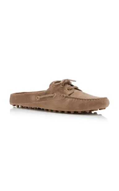 Tod's Suede Loafer Mules | Thumbnail 4 Tod's Suede Loafer Mules | Thumbnail 4