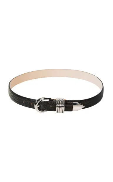 Déhanche Hollyhock Lizard-Effect Leather Belt | Thumbnail 5