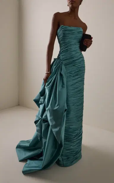 Marmar Halim Exclusive Strapless Ruched Taffeta Gown | Thumbnail 2 Marmar Halim Exclusive Strapless Ruched Taffeta Gown | Thumbnail 2