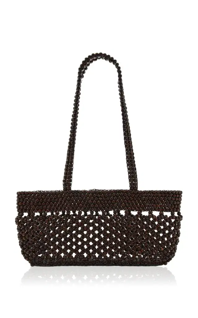 Wood-Beaded Mini Bag
