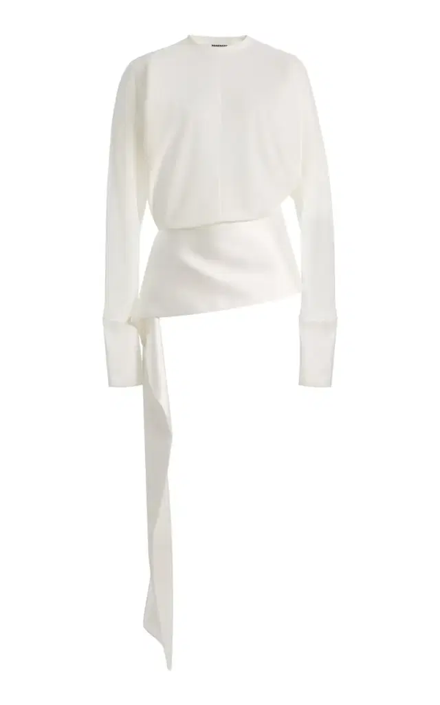 Luna Satin-Detailed Cotton Jersey Top