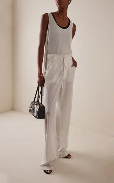 DARKPARK Iris Cotton Jersey Paper-Bag Pants | Thumbnail 2