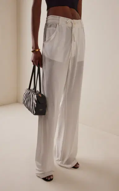 DARKPARK Iris Cotton Jersey Paper-Bag Pants | Thumbnail 3