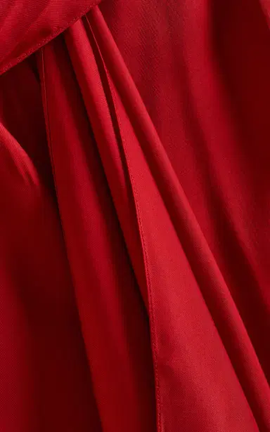 Brandon Maxwell Exclusive The Marin Draped Twill Midi Scarf Dress | Thumbnail 5 Brandon Maxwell Exclusive The Marin Draped Twill Midi Scarf Dress | Thumbnail 5