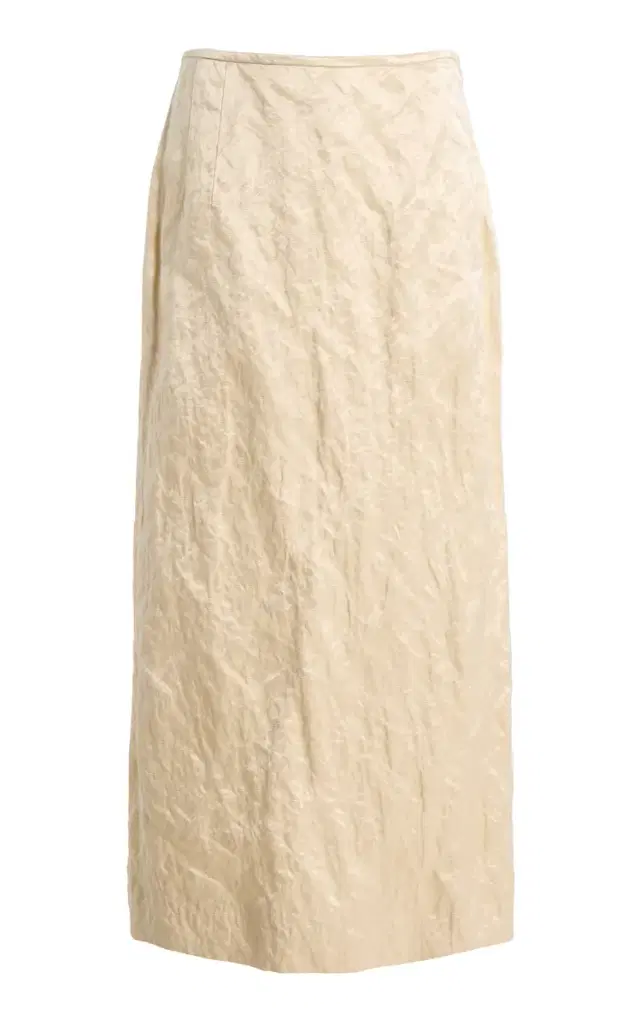 Mena Straight Cotton-Blend Midi Skirt