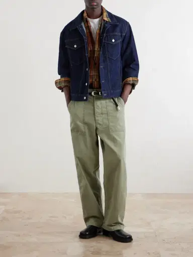 OrSlow Summer Fatigue Straight-Leg Cotton Trousers - Men | Thumbnail 2