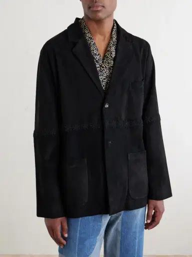 Kartik Research Embroidered Suede Blazer - Men | Thumbnail 3 Kartik Research Embroidered Suede Blazer - Men | Thumbnail 3