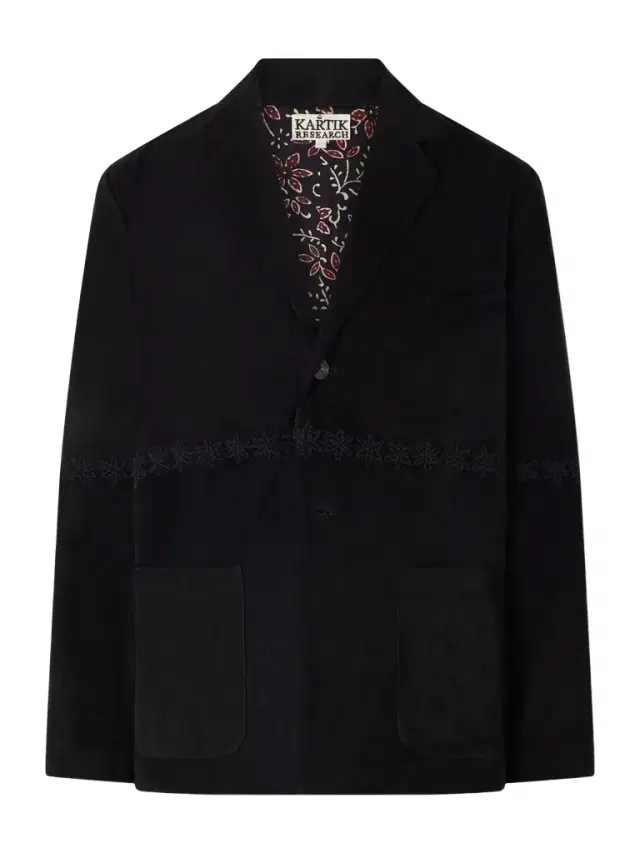 Kartik Research Embroidered Suede Blazer - Men