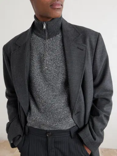 John Smedley Recycled-Cashmere and Wool-Blend Half-Zip Sweater - Men | Thumbnail 5 John Smedley Recycled-Cashmere and Wool-Blend Half-Zip Sweater - Men | Thumbnail 5