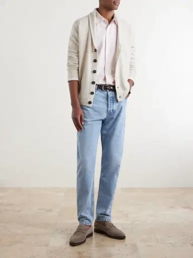 John Smedley Rockford Shawl-Collar Recycled-Cashmere and Merino Wool-Blend Cardigan - Men | Thumbnail 2 John Smedley Rockford Shawl-Collar Recycled-Cashmere and Merino Wool-Blend Cardigan - Men | Thumbnail 2