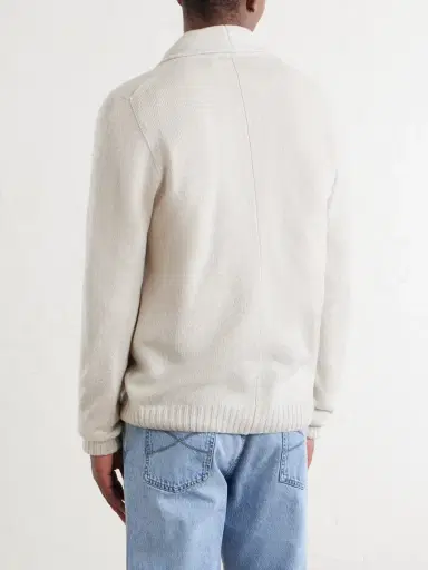 John Smedley Rockford Shawl-Collar Recycled-Cashmere and Merino Wool-Blend Cardigan - Men | Thumbnail 4 John Smedley Rockford Shawl-Collar Recycled-Cashmere and Merino Wool-Blend Cardigan - Men | Thumbnail 4