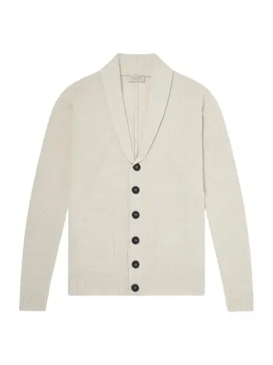 John Smedley Rockford Shawl-Collar Recycled-Cashmere and Merino Wool-Blend Cardigan - Men | Thumbnail 1 John Smedley Rockford Shawl-Collar Recycled-Cashmere and Merino Wool-Blend Cardigan - Men | Thumbnail 1