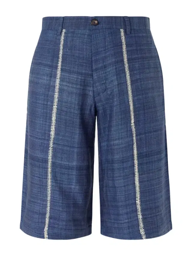 Kartik Research Rabari Straight-Leg Embroidered Silk Shorts - Men