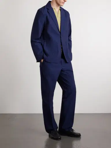 Portuguese Flannel Atlantico Organic Cotton-Seersucker Suit Jacket - Men | Thumbnail 2