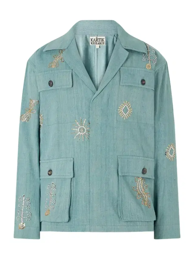 Kartik Research Safari Embroidered Cotton Jacket - Men