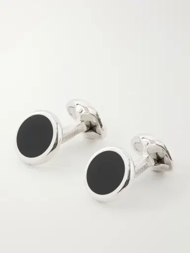 DEAKIN & FRANCIS Enamel and Sterling Silver Cufflinks and Dress Studs Set - Men | Thumbnail 4