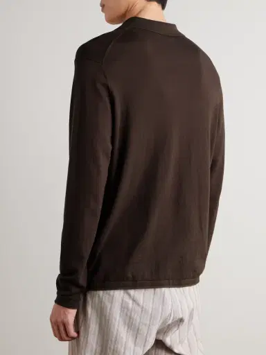 NN07 Sammy 60047 Cotton and Silk-Blend Polo Shirt - Men | Thumbnail 4