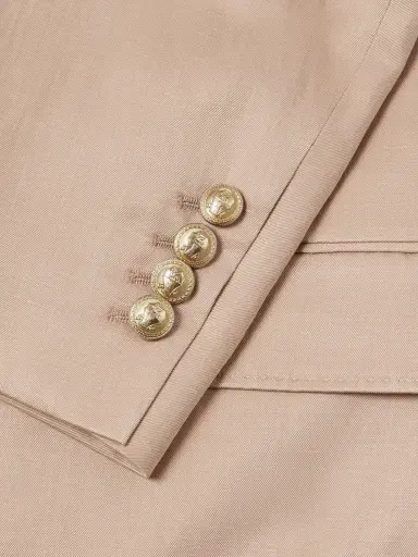 Brunello Cucinelli Double-Breasted Silk and Linen-Blend Twill Blazer - Men | Thumbnail 6