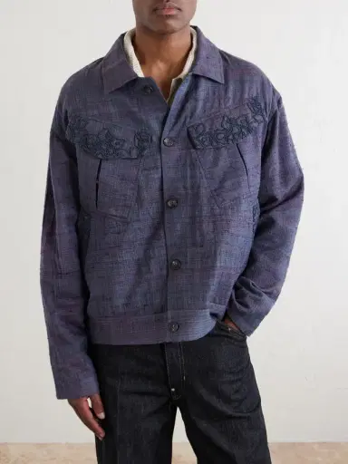 Kartik Research Gul Embroidered Wool and Silk-Blend Jacket - Men | Thumbnail 3