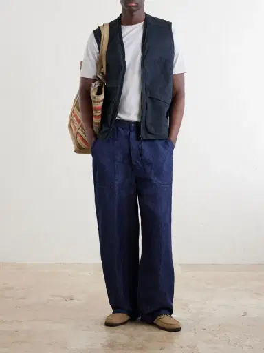 OrSlow U.S. Navy Straight-Leg Linen Trousers - Men | Thumbnail 2