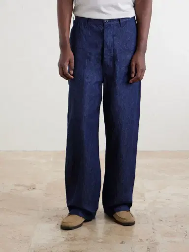 OrSlow U.S. Navy Straight-Leg Linen Trousers - Men | Thumbnail 3