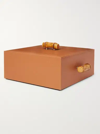 Lorenzi Milano Bamboo, Leather and Stainless Steel Cocktail Set - Men | Thumbnail 4