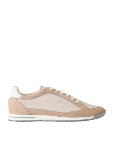 Brunello Cucinelli Suede-Trimmed Canvas Sneakers - Men | Thumbnail 1 Brunello Cucinelli Suede-Trimmed Canvas Sneakers - Men | Thumbnail 1