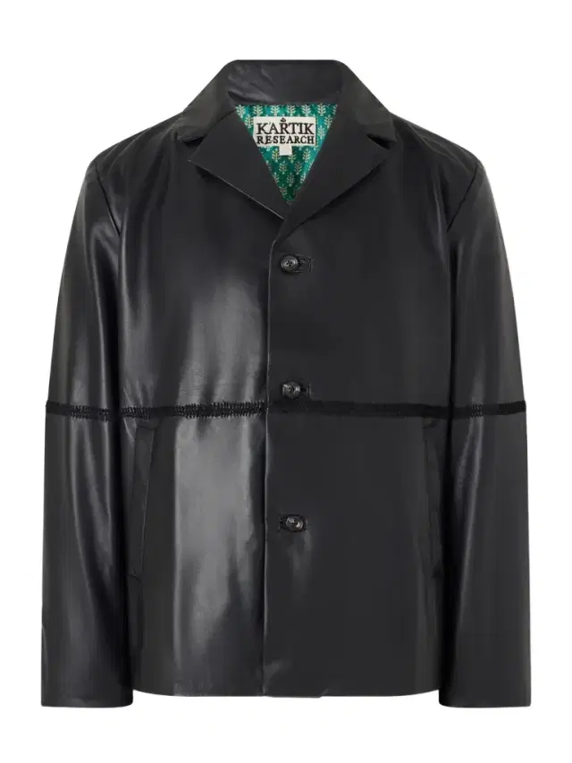 Kartik Research Embroidered Leather Jacket - Men