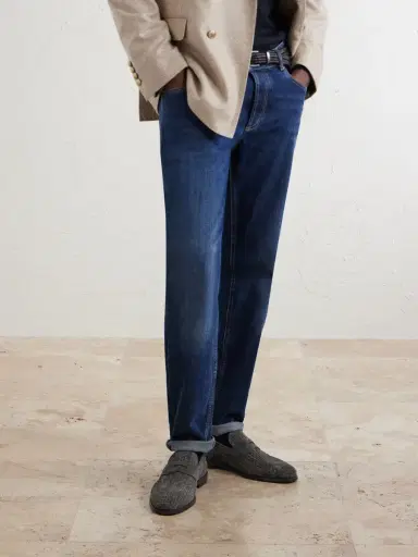 Brunello Cucinelli Woven Suede Penny Loafers - Men | Thumbnail 2 Brunello Cucinelli Woven Suede Penny Loafers - Men | Thumbnail 2