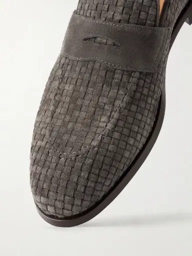 Brunello Cucinelli Woven Suede Penny Loafers - Men | Thumbnail 4 Brunello Cucinelli Woven Suede Penny Loafers - Men | Thumbnail 4