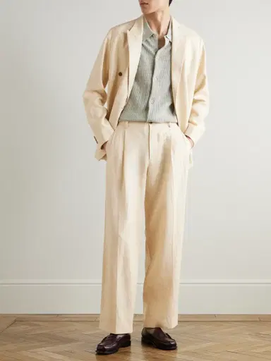 NN07 Justin 1454 Wide-Leg Pleated Linen Suit Trousers - Men | Thumbnail 2 NN07 Justin 1454 Wide-Leg Pleated Linen Suit Trousers - Men | Thumbnail 2