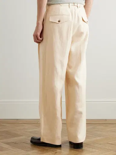 NN07 Justin 1454 Wide-Leg Pleated Linen Suit Trousers - Men | Thumbnail 4 NN07 Justin 1454 Wide-Leg Pleated Linen Suit Trousers - Men | Thumbnail 4