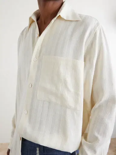 Kartik Research Pataudi Striped Silk Shirt - Men | Thumbnail 5