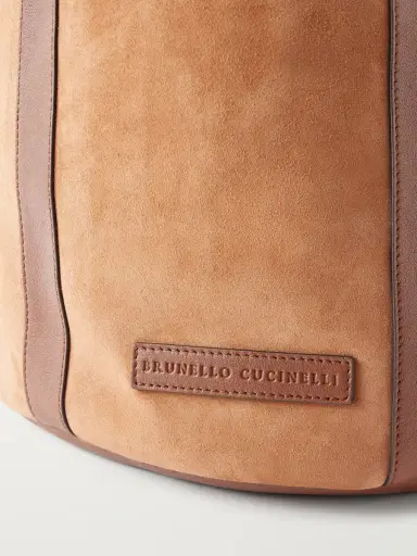 Brunello Cucinelli Leather-Trimmed Suede Backpack - Men | Thumbnail 5 Brunello Cucinelli Leather-Trimmed Suede Backpack - Men | Thumbnail 5