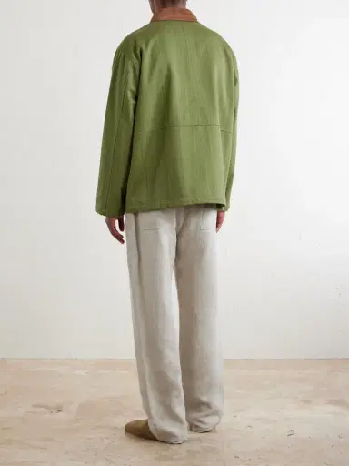 Kartik Research Jodhpur Embroidered Suede-Trimmed Cotton Jacket - Men | Thumbnail 4 Kartik Research Jodhpur Embroidered Suede-Trimmed Cotton Jacket - Men | Thumbnail 4